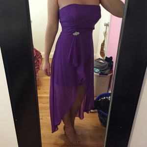 Homecoming Purple High Low Dress